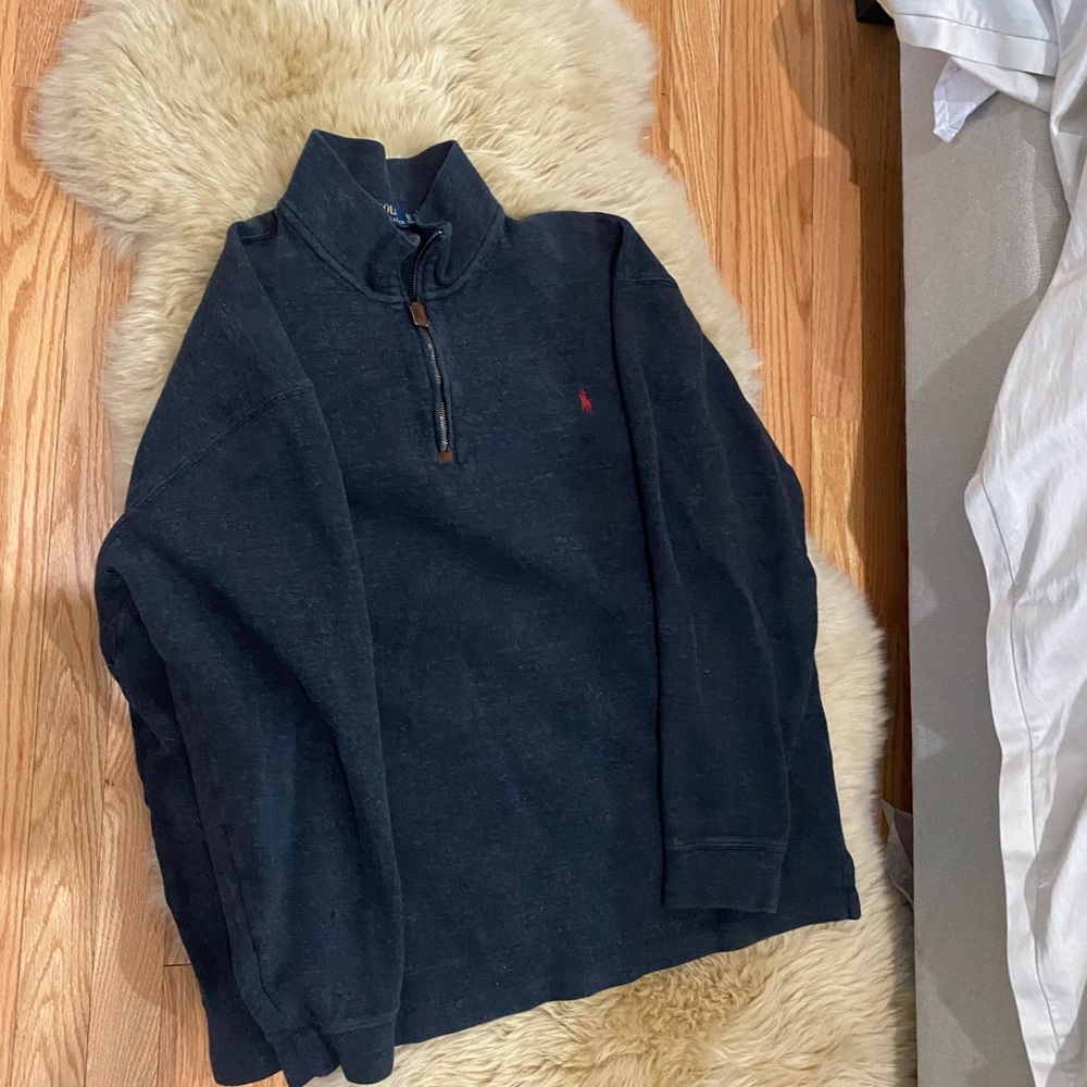 Polo by Ralph Lauren Men's Dark Gray Zip-Up Sweater